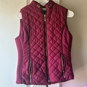Quilted Burgundy Vest